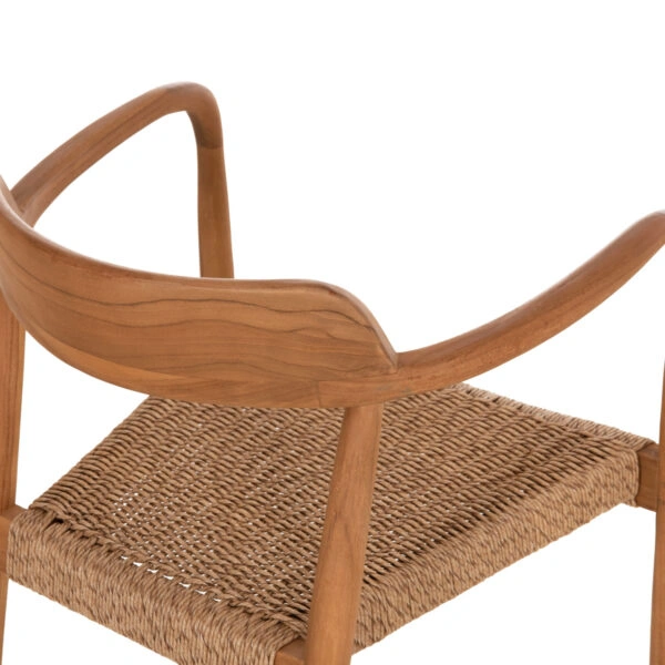 ΠΟΛΥΘΡΟΝΑ ΤΡΑΠΕΖΑΡΙΑΣ ROBBY HM18350 ΞΥΛΟ TEAK & ΣΧΟΙΝΙ VIRO ΦΥΣΙΚΟ 55x50x71Υεκ.