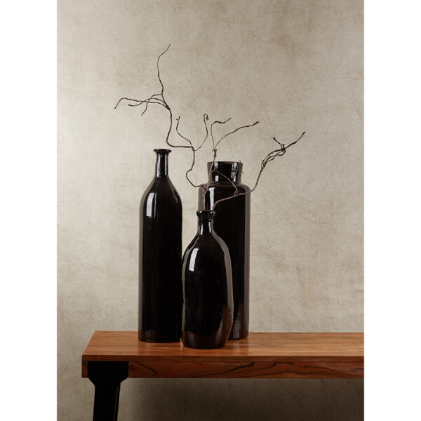 STARLESS SKY ΒΑΖΟ 15x15x50 ΑΝΑΚΥΚΛΩΜΕΝΟ ΓΥΑΛΙ ΜΑΥΡΟ