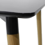 Τραπέζι Natali τετράγωνο MDF χρώμα μαύρο gloss 80x80x76εκ