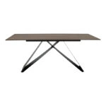 Τραπέζι Sabrina  sintered stone καρυδί-μαύρο 180x90x75εκ