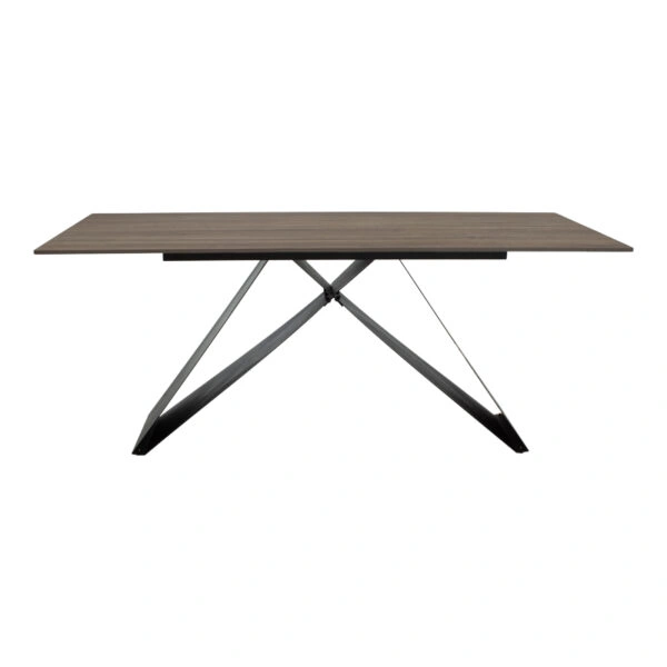 Τραπέζι Sabrina  sintered stone καρυδί-μαύρο 180x90x75εκ