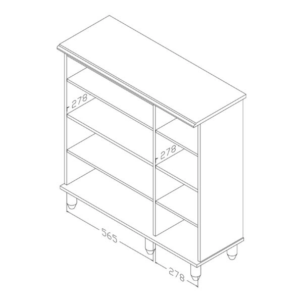 Παπουτσοθήκη-ντουλάπι SANTO  16 ζεύγων χρώμα antique ανθρακί 89.5x34.5x91.5εκ