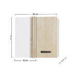 Anita Πάνω Γωνιακό Ντουλάπι Σονόμα 60x30x57cm