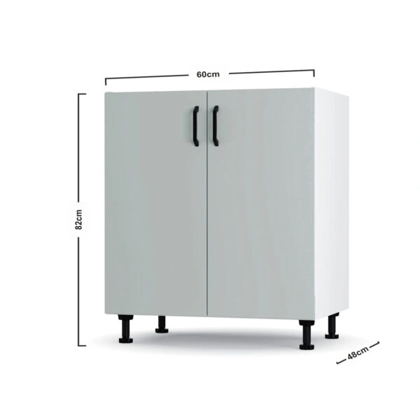 Modest Κάτω Ντουλάπι Γκρι 60x48x82 εκ