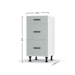 Modest Κάτω Ντουλάπι Συρταριέρα Γκρι  40x48x82 εκ