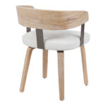 Πολυθρόνα Anesy μέταλλο-ξύλο με ύφασμα σε μπεζ απόχρωση 53.5x51x72εκ