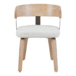 Πολυθρόνα Anesy μέταλλο-ξύλο με ύφασμα σε μπεζ απόχρωση 53.5x51x72εκ