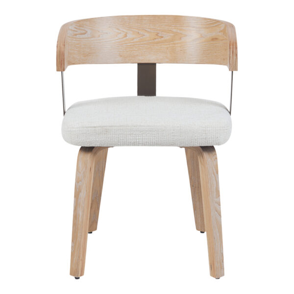 Πολυθρόνα Anesy μέταλλο-ξύλο με ύφασμα σε μπεζ απόχρωση 53.5x51x72εκ