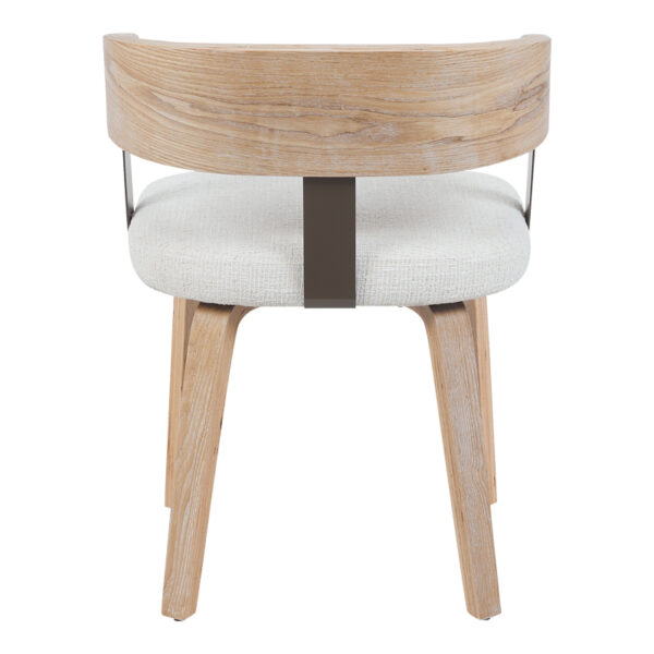 Πολυθρόνα Anesy μέταλλο-ξύλο με ύφασμα σε μπεζ απόχρωση 53.5x51x72εκ