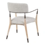 Πολυθρόνα Sentana  μέταλλο-ξύλο και ύφασμα σε μπεζ-καφέ απόχρωση 56.5x56x79εκ