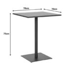 Τραπέζι Nerobian  mdf σε sonoma απόχρωση 70x70x75εκ