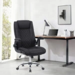 Καρέκλα γραφείου διευθυντη Kesla  PES μαύρo 65x65x113-121εκ