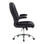 Καρέκλα γραφείου διευθυντη Kesla  PES μαύρo 65x65x113-121εκ