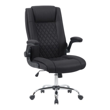 Καρέκλα γραφείου διευθυντη Kesla  PES μαύρo 65x65x113-121εκ