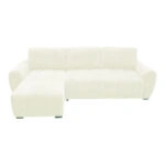 Γωνιακός αναστρέψιμος καναπές-κρεβάτι Vivad  ύφασμα σε μπεζ απόχρωση 275x164x91εκ