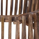 Τραπέζι σαλονιού Mable  μάνγκο ξύλο σε φυσική απόχρωση με επιφάνεια μαρμάρου Φ120x45εκ