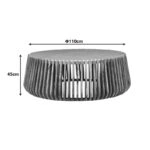 Τραπέζι σαλονιού Mable  μάνγκο ξύλο σε φυσική απόχρωση με επιφάνεια μαρμάρου Φ120x45εκ