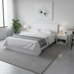 Κρεβάτι Athos σε λευκή απόχρωση 160x200εκ