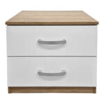 Κομοδίνο Athos  σε sonoma-λευκή απόχρωση 48x40x41.5εκ