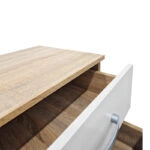 Κομοδίνο Athos  σε sonoma-λευκή απόχρωση 48x40x41.5εκ