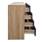 Συρταριέρα Athos  σε sonoma-ανθρακί απόχρωση 80x40x79εκ