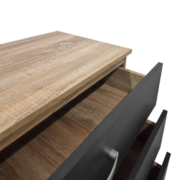 Συρταριέρα Athos  σε sonoma-ανθρακί απόχρωση 80x40x79εκ