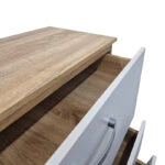 Συρταριέρα Athos  σε sonoma-λευκή απόχρωση 80x40x79εκ