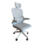 Καρέκλα γραφείου Recko  ύφασμα mesh σε γκρι απόχρωση 64x58x123-133εκ