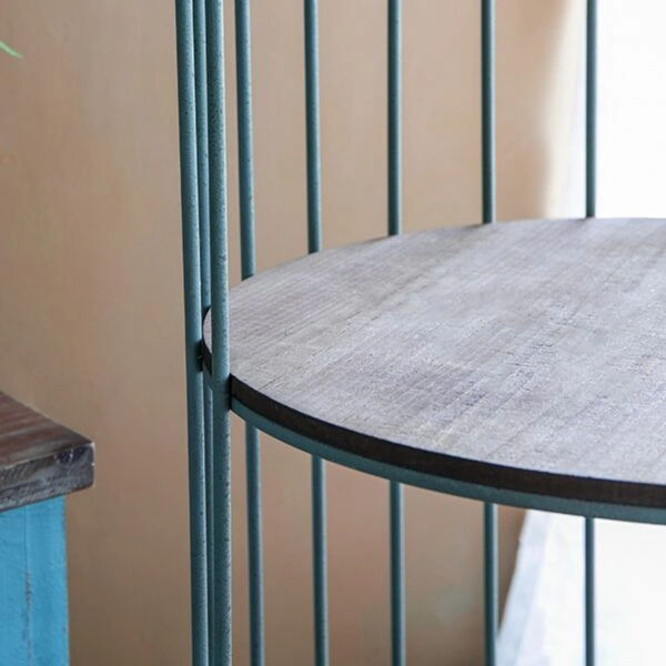 Artekko Ραφιέρα Κλουβί με 3 Ξύλινα MDF Ράφια και Μεταλλικό Σκελετό (66x61x169)