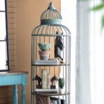 Artekko Ραφιέρα Κλουβί με 3 Ξύλινα MDF Ράφια και Μεταλλικό Σκελετό (66x61x169)