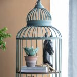 Artekko Ραφιέρα Κλουβί με 3 Ξύλινα MDF Ράφια και Μεταλλικό Σκελετό (66x61x169)