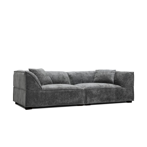 RULER ΚΑΝΑΠΕΣ 3ΘΕΣΙΟΣ ΓΚΡΙ 243x102x68cm