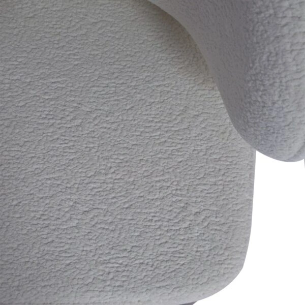 Artekko Moses Εκρού Καρέκλα με Μπουκλέ Ύφασμα (60x60x90)cm