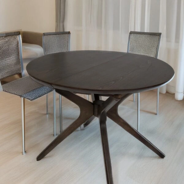 Artekko Mutfak Καφέ MDF Επεκτεινόμενη Τραπεζαρία (110+40x110x78)cm