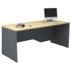 Γραφείο επαγγελματικό Venturo Megapap χρώμα ανθρακί - φυσικό οξιάς 180x80x75εκ.