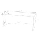 Γραφείο επαγγελματικό Venturo Megapap χρώμα ανθρακί - φυσικό οξιάς 180x80x75εκ.