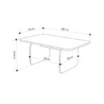 Τραπεζάκι σαλονιού Pietra Megapap χρώμα neo travertine 100x60x41,8εκ.