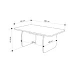 Τραπεζάκι σαλονιού Pietra Megapap χρώμα sepet oak - sandstone 100x60x41,8εκ.