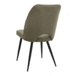 Σετ τραπεζαρία 5τμχ Roger - Christy Megapap Mdf - ύφασμα χρώμα σκούρο γκρι σκυροδέματος - λαδί 120x70x75εκ.