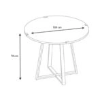 Σετ τραπεζαρία 5τμχ Rubes - Jacob Megapap χρώμα φυσικό οξιάς - κυπαρισσί Ø100x78εκ.