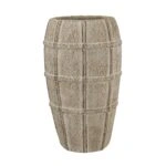 Artekko Cement Μπεζ Τσιμεντένιο Βάζο (13x13x23.5)cm