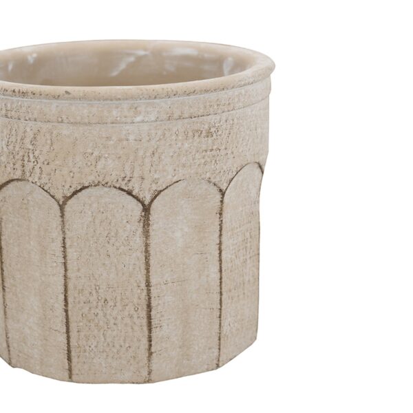 Artekko Cement Μπεζ Τσιμεντένια Κασπώ (19x19x18)cm 2pcs