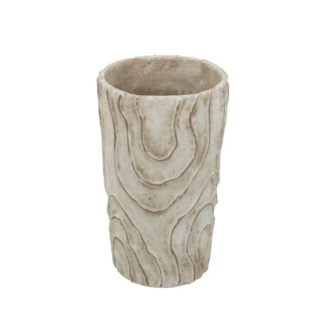 Artekko Cement Μπεζ Τσιμεντένιο Βάζο (18.5x18.5x29.5)cm