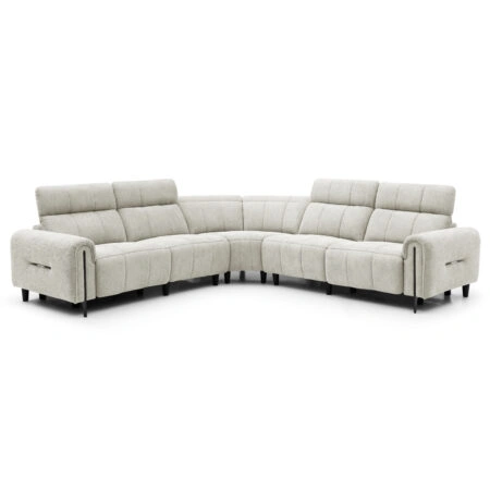 ΓΩΝΙΑΚΟΣ ΚΑΝΑΠΕΣ ΜΕ RECLINE ORACLE HM3290.02 ΜΠΕΖ ΥΦΑΣΜΑ 260x260x90(κάθισμα)x94Υεκ.