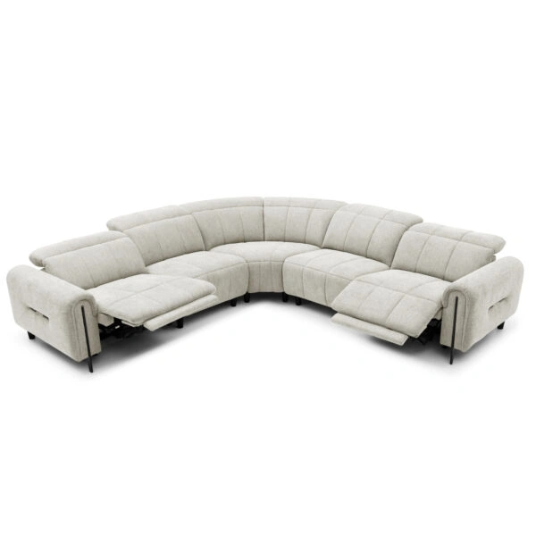 ΓΩΝΙΑΚΟΣ ΚΑΝΑΠΕΣ ΜΕ RECLINE ORACLE HM3290.02 ΜΠΕΖ ΥΦΑΣΜΑ 293x293x98Υεκ.