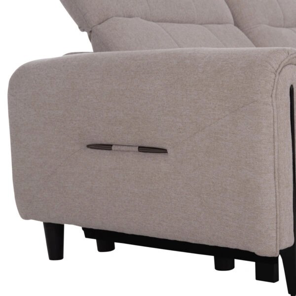 ΓΩΝΙΑΚΟΣ ΚΑΝΑΠΕΣ ΜΕ RECLINE ORACLE HM3290.02 ΜΠΕΖ ΥΦΑΣΜΑ 293x293x98Υεκ.