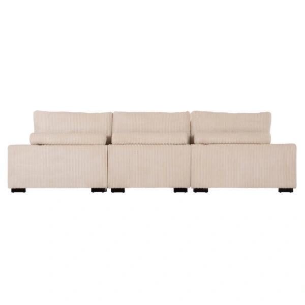 ΚΑΝΑΠΕΣ ΑΡΙΣΤΕΡΗ ΓΩΝΙΑ CRANFIELD HM3287.02L ΜΠΕΖ ΡΙΓΕ ΥΦΑΣΜΑ 313x169(γωνία)x80Υεκ.