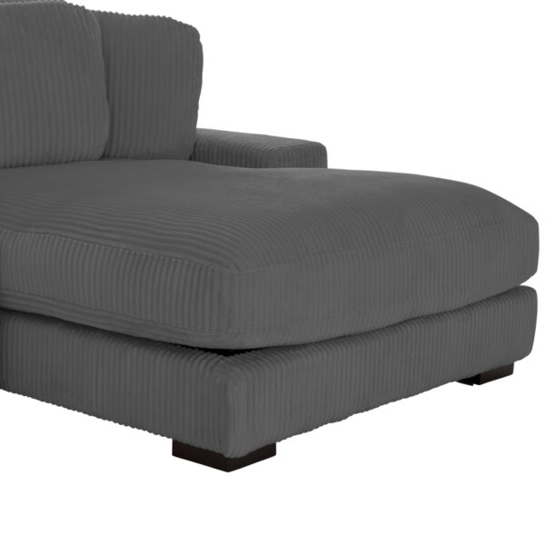 ΚΑΝΑΠΕΣ ΔΕΞΙΑ ΓΩΝΙΑ CRANFIELD HM3287.01R ΓΚΡΙ ΡΙΓΕ ΥΦΑΣΜΑ 313x169(γωνία)x80Υεκ.