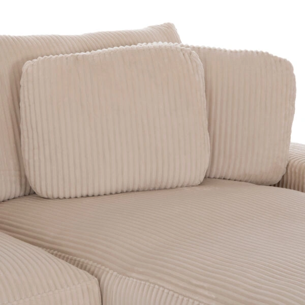 ΚΑΝΑΠΕΣ ΔΕΞΙΑ ΓΩΝΙΑ CRANFIELD HM3287.02R ΜΠΕΖ ΡΙΓΕ ΥΦΑΣΜΑ 313x169(γωνία)x80Υεκ.