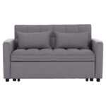 ΚΑΝΑΠΕΣ ΚΡΕΒΑΤΙ 2-ΘΕΣΙΟΣ BORG HM3289.01 ΓΚΡΙ ΥΦΑΣΜΑ 142x94x78Υεκ